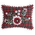 thumbnail image 1 of Oscar & Grace Bretton Woods by Levtex Home - Decorative Pillow (14x18in.) - Flower - Red, White, Green, Black, 1 of 3