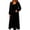 Black, variant on Women's Long Velvet Cardigan Open Front Duster Coat with Pockets and Lantern Sleeves