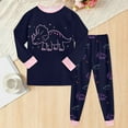 thumbnail image 2 of Hessimy Toddler Boys Girls Spring Summer Soft Fabric Thermal Underwear Soft Warm Long Sleepwear Pjs Set(Black,7-8 Years), 2 of 7