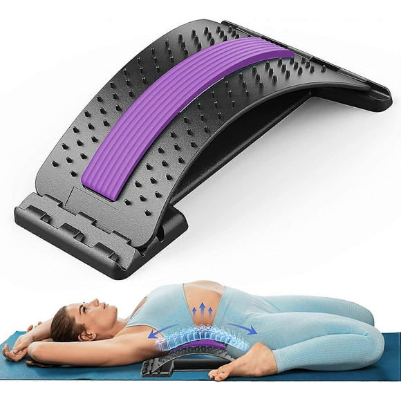 PurpleBack Stretcher for Lower Back Pain Relief, Back Cracker Board, Multi-Level Back Massager Lumbar, Spinal and Back Stretching Device for Spine Dec