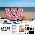 thumbnail image 3 of Yiaed Sweet Print Large Capacity Beach Travel Bag - Waterproof Zipper Vacation Tote for Sandproof Storage, and Camping, 3 of 5
