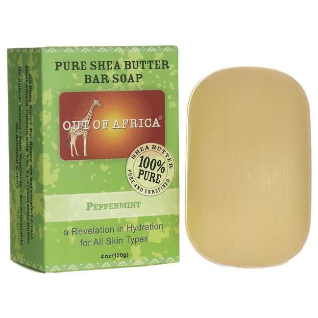 Out of Africa Pure Shea Butter Bar Soap - Peppermint 4 oz Bar(S 