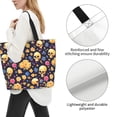 thumbnail image 2 of Yiaed Skull gold flower Print Handbag for Women Tote Purse Shoulder Bag Large Fashion Hobo Purse Handbag Shopping Tote, 2 of 5