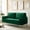 Green, variant on 65" Velvet Upholstered Small Loveseat Couch, 2 Seater Sofa with Pine Wood Frame, Comfortable Loveseat with High-Density Sponge for Living Room, Purple