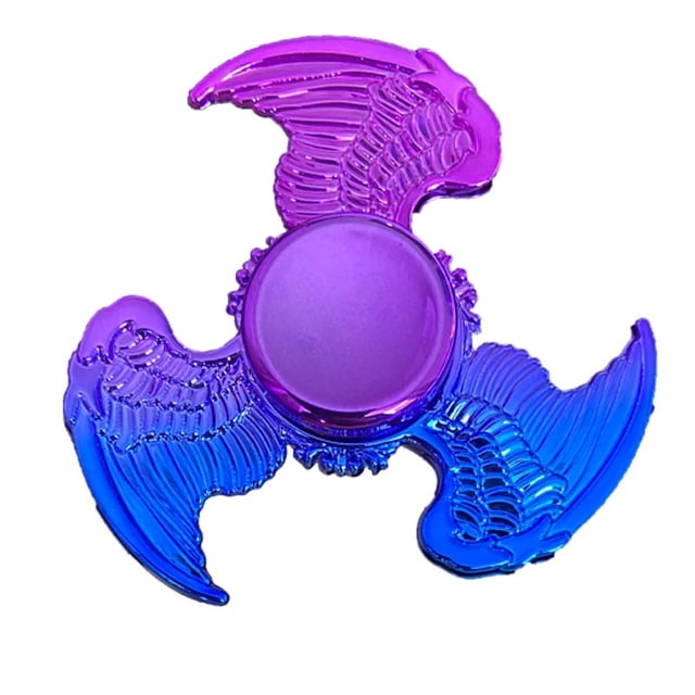 Juguete de descompresión con gradiente de plástico giratorio con punta de dedo colorido, spinner de mano, espejo cruzado giratorio con dedo