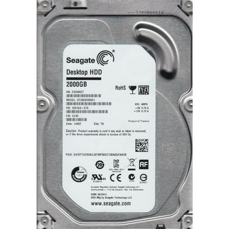 Seagate ST2000DM001 2TB 7200 RPM 64MB Cache SATA 6.0GB/S 3.5