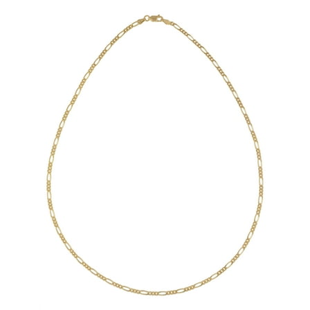 Brilliance Fine Jewelry Ss/18kgp Fig Chain 20''