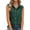 Blackish Green, variant on Women's Linen Shirt, Button Down Sleeveless Top, Collar Solid Color Casual Blouse, Loose Fit Summer Tank for Daily Wear, Vacation, Beach and Spring Outfits Blackish Green L