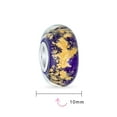 thumbnail image 2 of Bling Jewelry Womens Murano Glass Charm Bead Red Green Purple Blue Gold Foil for European Bracelet, 2 of 3