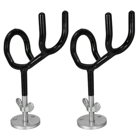 Worgeous Steel Rod Fishing Holder with Mounting Base for Drift Fishing in Black Color 2 Pieces