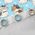 thumbnail image 4 of Feelyou Funny Cat Kitten Curtains Pack of 2 (52x84 Each), Love Heart Window Curtains, 4 of 6