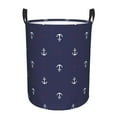 thumbnail image 2 of Uemuo Anchor Heart Blue Pattern Circular Laundry Hamper Basket with handles,Collapsible laundry basket,Large capacity laundry hamper,Laundry Organizer-Medium, 2 of 8