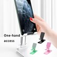 thumbnail image 2 of QualitChoice Tabletop Phone Holder Accessory Home Universal Support Shelf Simple Adjustable Cellphone Bracket Cellphones Accessories Black Pink, 2 of 6