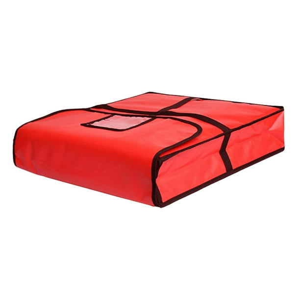 Bolsa aislante para entrega de Pizza, caja para Pizza con ventana de identificación, accesorio versátil y duradero, portador térmico para Pizza, color 58x58x12cm Sin agujero BLESIY Caja de entrega térmica