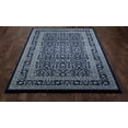 thumbnail image 3 of Art Carpet 841864107241 5 ft. Kensington Collection Microfloral Border Woven Round Area Rug, Navy, 3 of 3