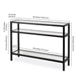 thumbnail image 5 of Evelyn&Zoe Contemporary Metal Console Table with Glass Top, 5 of 7