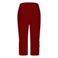 thumbnail image 4 of Women's Pants Fashion Yoga Pants Women Leggings For Summer High Waist Pant Knee Length Slim Fit Yoga Cropped Trouser, 4 of 7