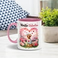 thumbnail image 4 of Hello Valentine’s Day Vizsla Flower Crown Romantic Pink Floral 11oz Accent Two-tone Mug Vizslas Dog Lover Gifts Idea Coffee Tea Cup - 00031, 4 of 5