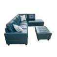 thumbnail image 5 of Ainehome Furniture Sectional Sofa Set, Living Room Sofa Set, Leather Sectional Sofa(Right Hand Facing, Denim), 5 of 7