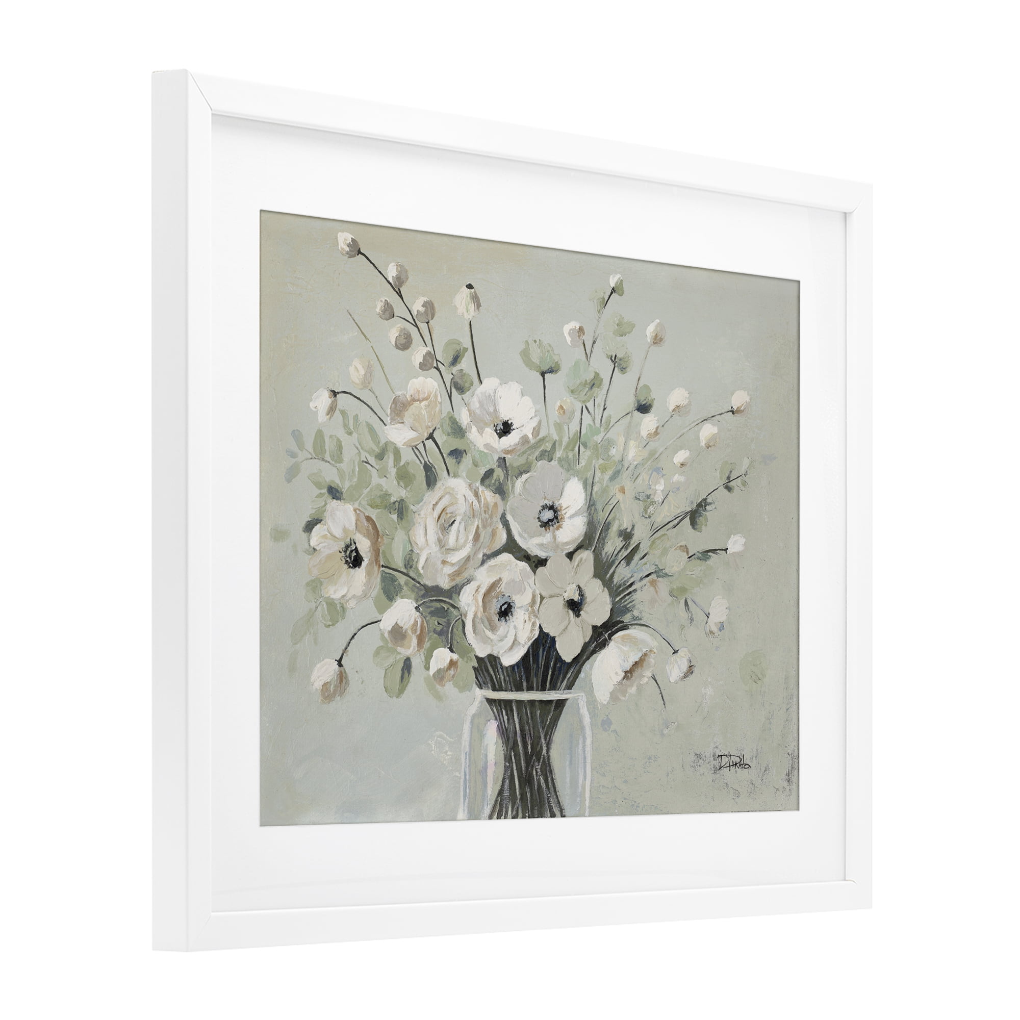 Stupell Industries Siempre Bella Bouquet White Framed Print Under Glass, design by Patricia Pinto