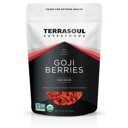 Terrasoul Superfoods Organic Sun-Dried Goji Berries, 1.0 (Best Goji Berry Supplement)