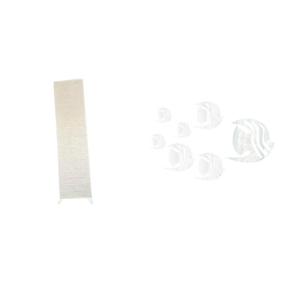 Pantalla De Lámpara De Pie Para Sala De Estar Con Espejo Acrílico, Calcomanías De Pared De Peces, Decoración Artística Extraíble Para Sofá, TV Y Fondo.