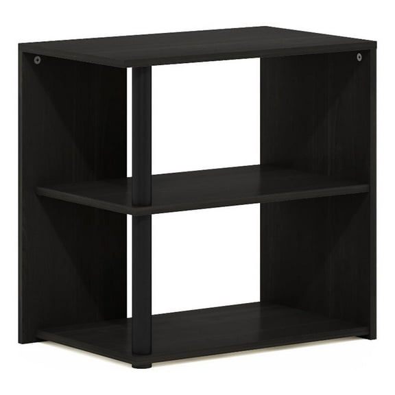 Pemberly Row Contemporary 2-Tier End Table in Espresso/Black