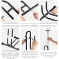 thumbnail image 4 of NFTIGB Bicycle Parking Rack Indoor Garage Storage L-Shaped Floor Stand for Mountain Road Bikes 2-in-1 Repair & Maintenance Holder Carbon Steel (17.5x16.3x28.9 inches / 44.5x41.5x73.5 cm), 4 of 9