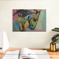 thumbnail image 3 of Elephant Stock Painterly Horse Wall Art - Horizontal Canvas Wall Art - Living Room Wall Decor - Animal Canvas - Pink And Orange Decor By Michael Creese - 12" x 8", 3 of 8
