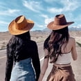 thumbnail image 3 of Sombrero de mezclilla occidental de primavera, sombrero para el sol de verano para mujer, sombrero para el sol de playa de ala grande retro de estilo europeo y americano, 3 of 6