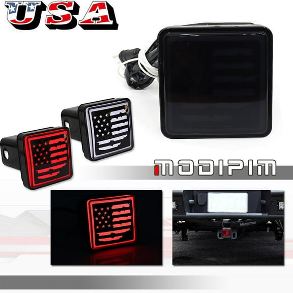 Hanging cover art-American flag-trailer receiver LED brake light suitable for 2 "traction-