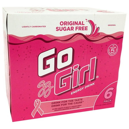 Go Girl Original Sugar-Free Energy Drink, 12 Fl. Oz., 6 Count