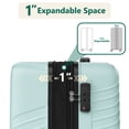 thumbnail image 4 of HOUSNIFLEX 24 Inch Checked Luggage, Lightweight Expandable Suitcase with TSA Lock, 360° Spinner Wheels for Travel, Green, 4 of 9