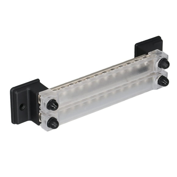 24 Terminal Bus Bar, Power Distribution Block Universal Rustproof 48V Electrical Conductivity Nickel Plated Contact for Car for Trailer for Truck