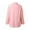 thumbnail image 4 of JIAYUE Women's Blouse Long Sleeve Shirts Solid Color Turndown Collar Summer Solid Color Business Casual Female Leisure Tops, 4 of 5