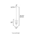 thumbnail image 3 of Maxim Wings 4-Light Pendant - Black / Satin Brass - 11654BKSBR, 3 of 5