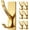 Gold, variant on Stick on Hooks for Hanging, Extra Sticky 6KG (Max), Coat Hook on Door for Towel Coat Hat Key, Self Adhesive Hangers Wall Mounted, Silver, 6 Pack