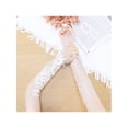 thumbnail image 5 of INSPIRE CHIC Women's Lace Floral Mesh Gloves Female Pearl Bowknot Polka point Wrist Fingerness Length Sleeves for Elegant Bridge Wedding Evening Party White20, 5 of 6