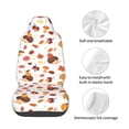 thumbnail image 4 of Wukai Autumn Maple Leaf with Hedgehog Full Set Car Seat Covers with Soft Padding Universal Auto Front Seats Protector and Cushion Mat, 4 of 5