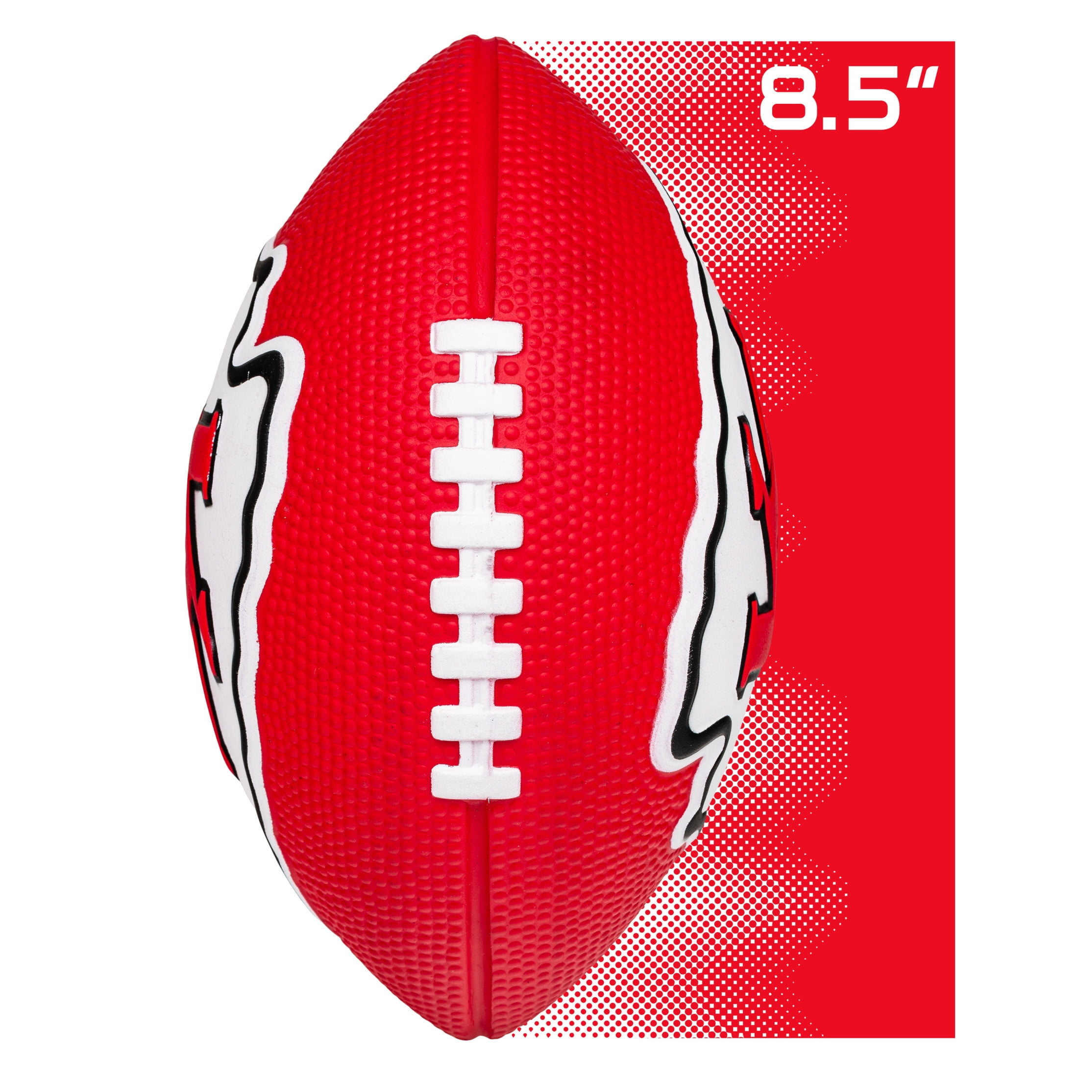 Franklin Sports NFL Kansas City Chiefs Football - Kids Foam Football - Soft Football - Mini Size - Perfect for Gameday - 8.5" 3D logos!