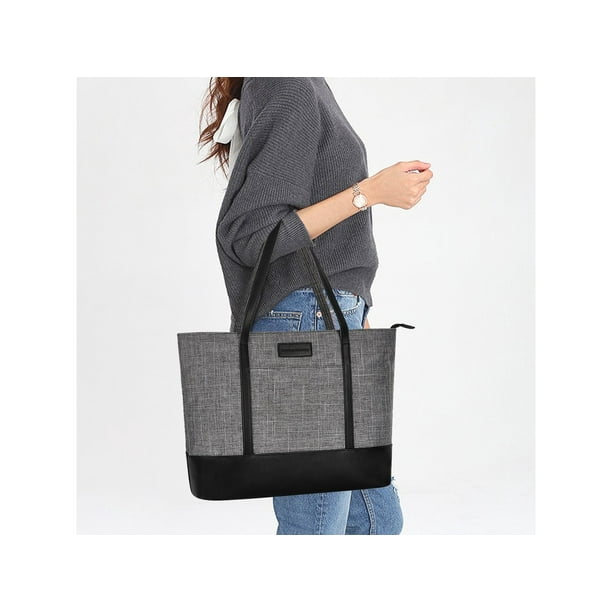 Laptop Tote Bag,Fits 15.6Inch Laptop,Womens, A15.6 inchgray, Size one