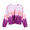 Tie Dye Purple Pink, variant on Oudiya Girls Twist Front Tie Dye Sweatshirt Casual Long Sleeve Pullover Crop Tops for Kids 4-12Y