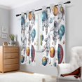 thumbnail image 2 of Yayeee Window Curtains Light Filtering 63"x42" Grommet Panel Pair Home Living Room Decor, Astronaut Planet, 2 of 7
