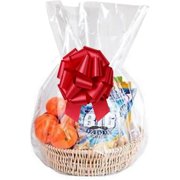 Stunning Gift Wrap Round Bottom Cellophane Bags 2 Pack (18 x 30) - Great for all wedding accessories
