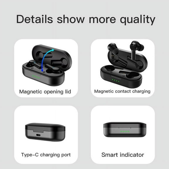 W20 Tws Bluetooth 5.0 Earphone Wireless Headphone Stereo Min Headset Sport Earbuds Microphone With Charger Box For Phone Pk Gt03 - Earphones & Headphones