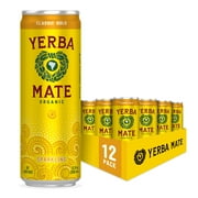 Guayakí Yerba Mate, Organic Sparkling Classic Gold, 80mg Natural Plant Based Caffeine, Smooth Energy & Focus, Carbonated, 12 Oz (Pack of 12)