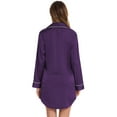 thumbnail image 3 of Eternatastic Button Down Nightgowns for Women Long Sleeve Night Shirt Sleep Shirt V-Neck Sleep Dress Pajama Sleepwear, 3 of 7