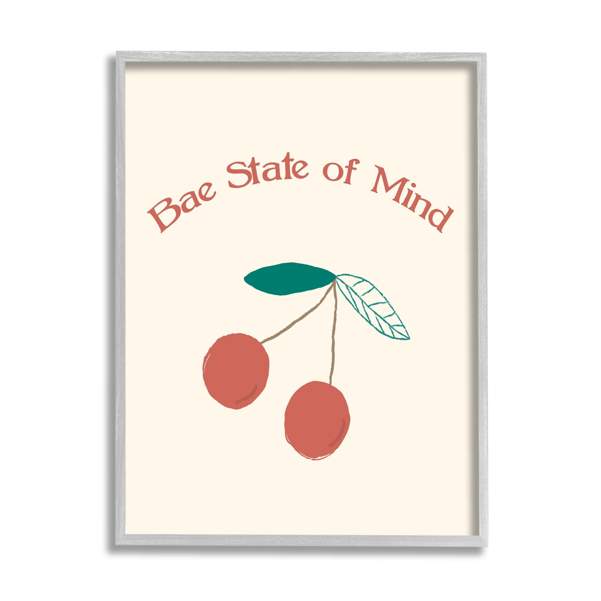 Stupell Industries Bae State of Mind Bold Red Cherry Fruit, 16 x 20, Design by Daphne Polselli