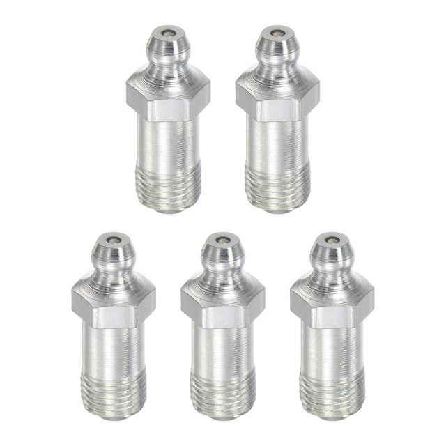 Unique Bargains Steel Straight Hydraulic Grease Fitting Accessories M10 x 1mm Thread 5 Pack