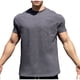 thumbnail image 1 of pstuiky camisetas de hombre, Camisas casuales de moda para hombre, lisas, con cuello redondo, bolsillos y elásticos camisetas de hombre xxl, 1 of 3